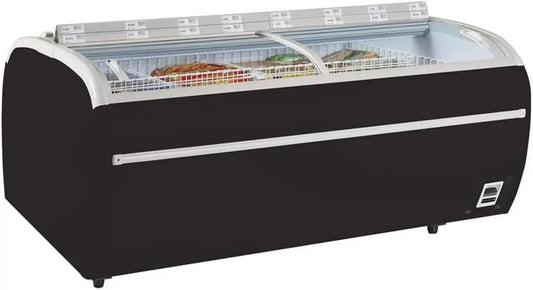 Congélateur Noir TWIN 220B-F pour Supermarché - Tefcold