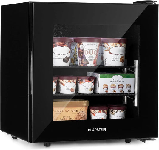 KLARSTEIN IceAge - Congélateur Compact à Thermostat Réglable, Design Élégant, Température -20 à 0°C, Boîtier Acier Solide, Capacité 36L