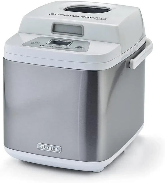 Ariete 132 Machine à Pain 750W, Écran LCD, 19 Programmes, Argent