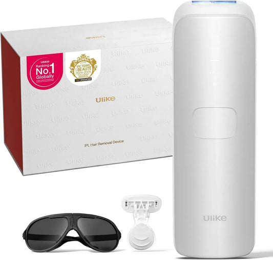 Épilateur IPL Ulike Air 3 pour Hommes et Femmes - Système de Refroidissement par Glace Saphir, Résultats Durables, Douceur Inégalée, Adapté Visage et Corps, Blanc