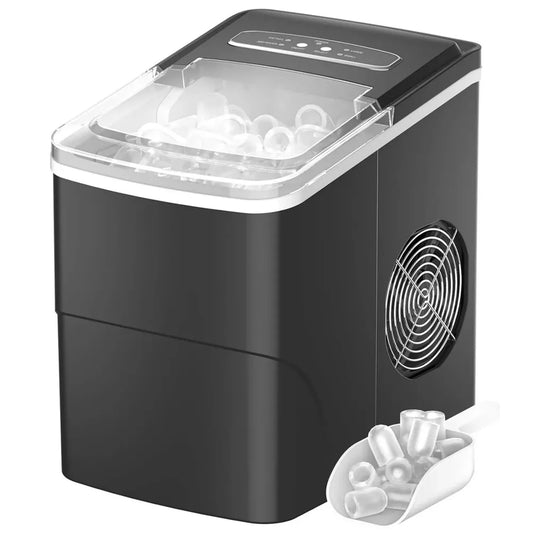 Fabrique de Glace Portable, 12kg en 24h, 9 Cubes en 6-8 Minutes, Idéale pour Maison, Cuisine, Bar