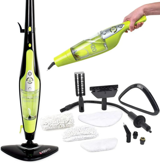 Balai Vapeur 2-en-1 H2O HD - 1500W, Réservoir 450ml, Nettoyeur Polyvalent