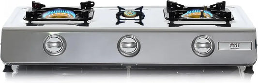 Réchaud de Camping à Gaz NJ NGB-300 - Plaque de Cuisson en Inox à 3 Feux