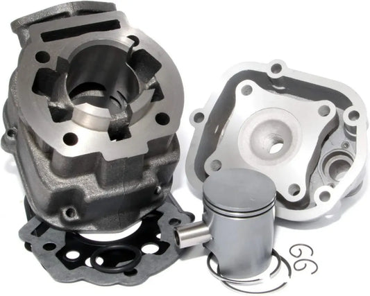 Kit Cylindre 50cc Fonte Easyboost pour Derbi Euro 3/4 avec Culasse et Piston Bi-segments