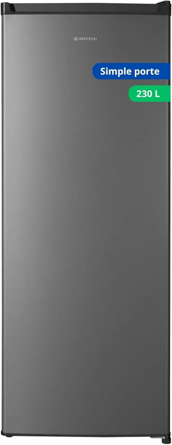 Réfrigérateur Monoporte GEDTECH 230L Argent - Efficacité Énergétique Classe E