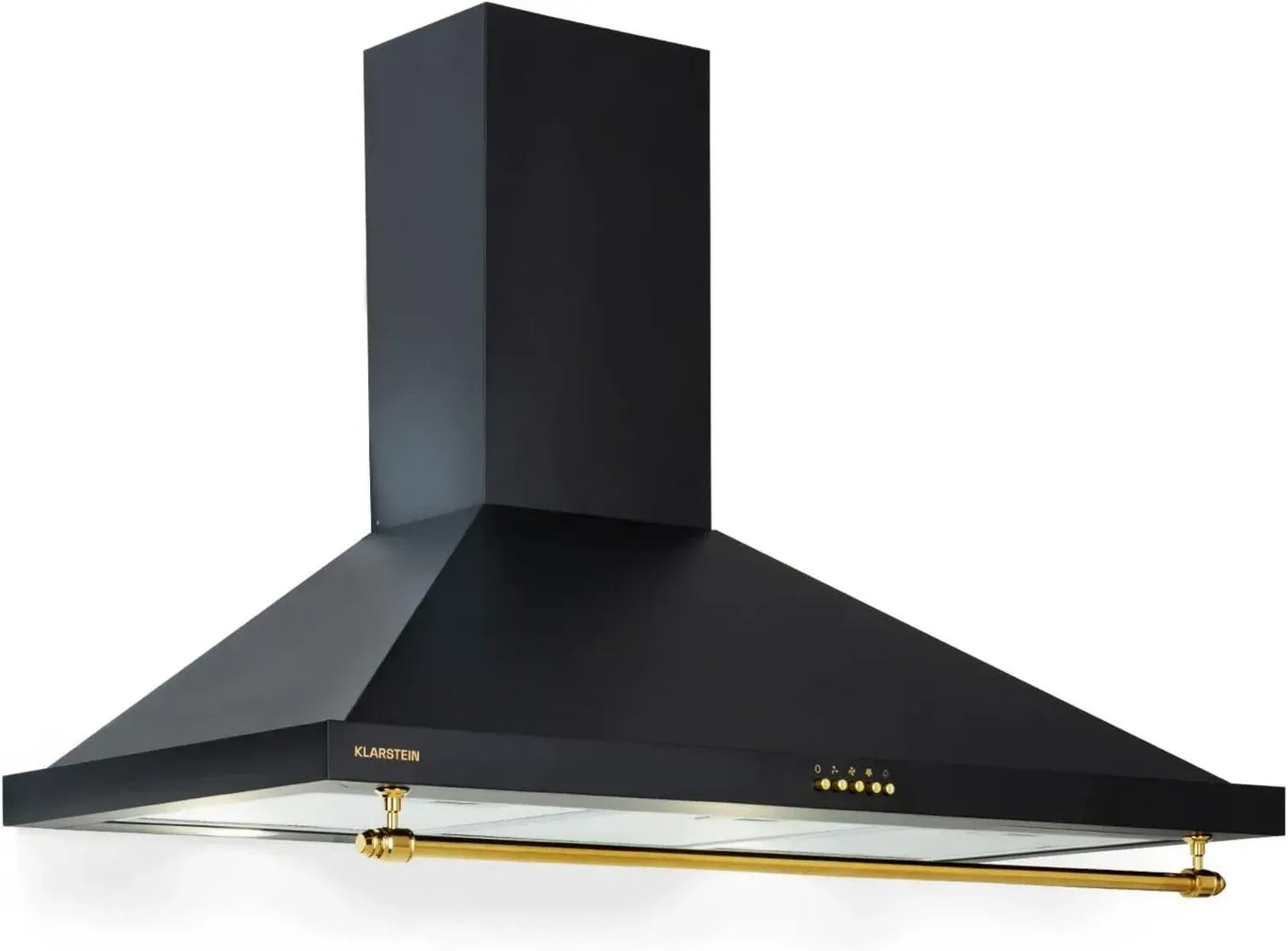 Hotte Aspirante 90cm Klarstein, Silencieuse avec Éclairage LED, Débit Puissant 591 m³/h, Filtres à Graisse, Classe Énergétique A