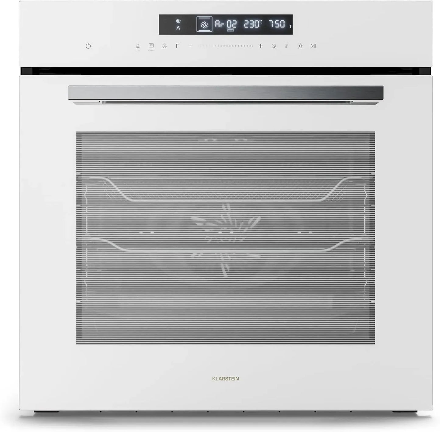 Four Encastrable Klarstein 72L - Multifonction avec Chaleur Tournante et Friteuse Air, 13 Programmes, Classe A++, Nettoyage Facile, Minuterie et Sécurité Enfant, Blanc