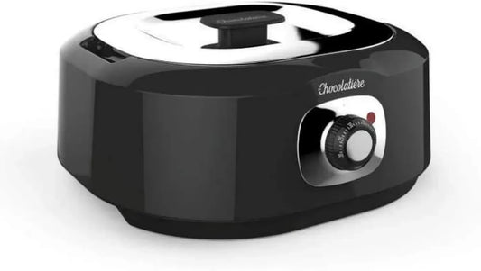 Chocolatière Professionnelle 3L avec Thermostat, Fonte Rapide pour Fondue et Pâtisserie - Noir
