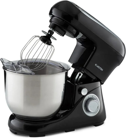 Robot Pâtissier Klarstein 1300W, Bol 5L, 6 Vitesses, Multifonction avec Crochet à Pâte