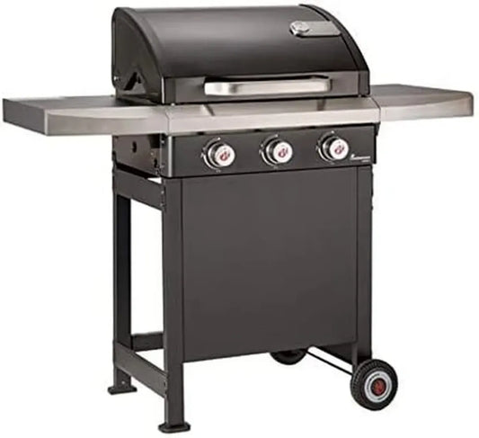 LANDMANN Rexon PTS 3.0 - Barbecue à gaz 3 brûleurs réglables, grilles émaillées, couvercle double paroi