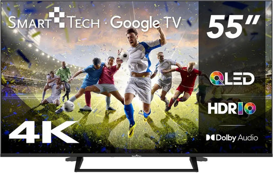 Téléviseur Smart Tech QLED 4K UHD 55' avec HDR10, 4x HDMI, 2x USB