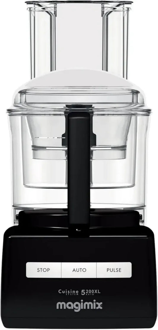 Magimix Robot Culinaire 5200 XL Noir - Multifonction 3,6L avec Accessoires - Moteur Silencieux - Idéal pour Grandes Familles - Fabriqué en France