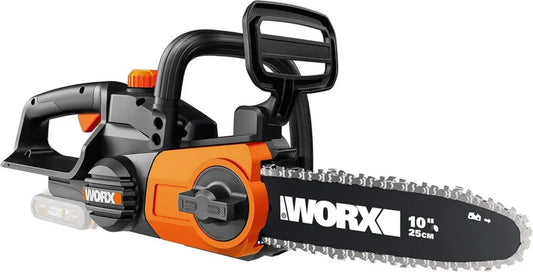 Tronçonneuse sans fil 20V Worx WG322E.9, 25 cm, légère et compacte, lubrification automatique, sans batterie ni chargeur