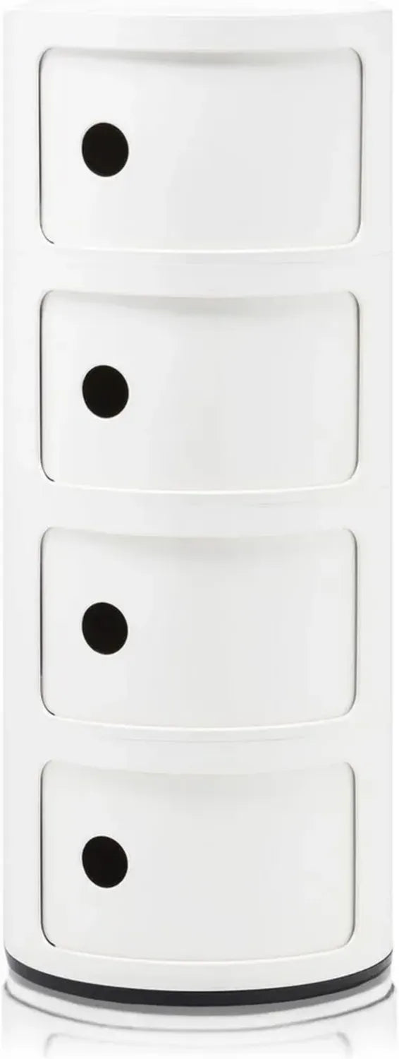 Kartell Componibili Armoire de Rangement à 4 Compartiments, Rond, Blanc