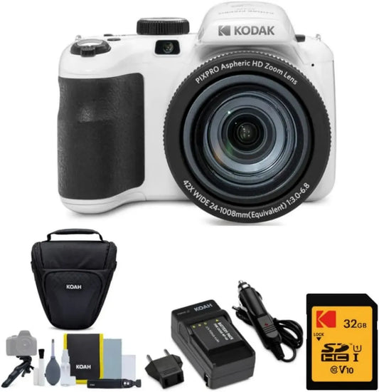 Kodak PIXPRO AZ425 Appareil Photo Numérique 20MP avec Zoom, Carte SD 32Go, Batterie Rechargeable et Accessoires