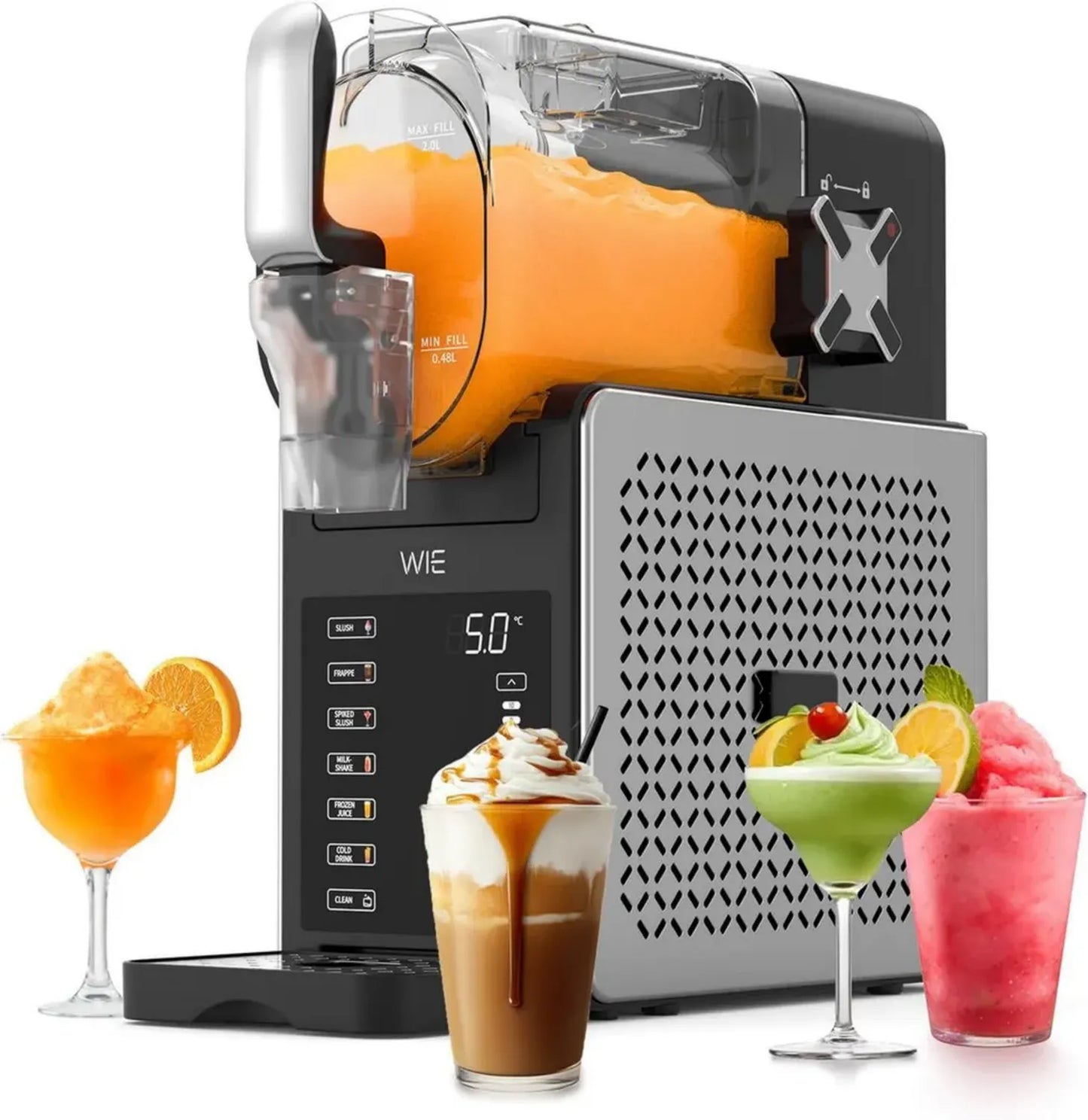 Machine à Granité 2,6 L avec Autonettoyage, Écran Tactile LED, 6 Modes, Sécurité Enfant