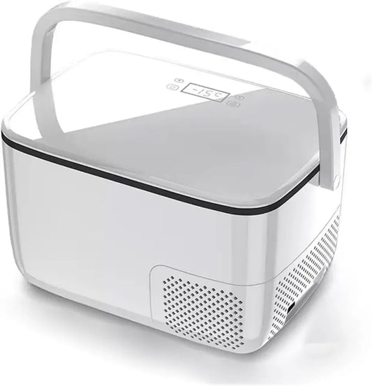 Mini Réfrigérateur Portable Électrique 18L avec Double Zone de Refroidissement, Écran Tactile et Poignée Pliable, Température -20°C à 10°C