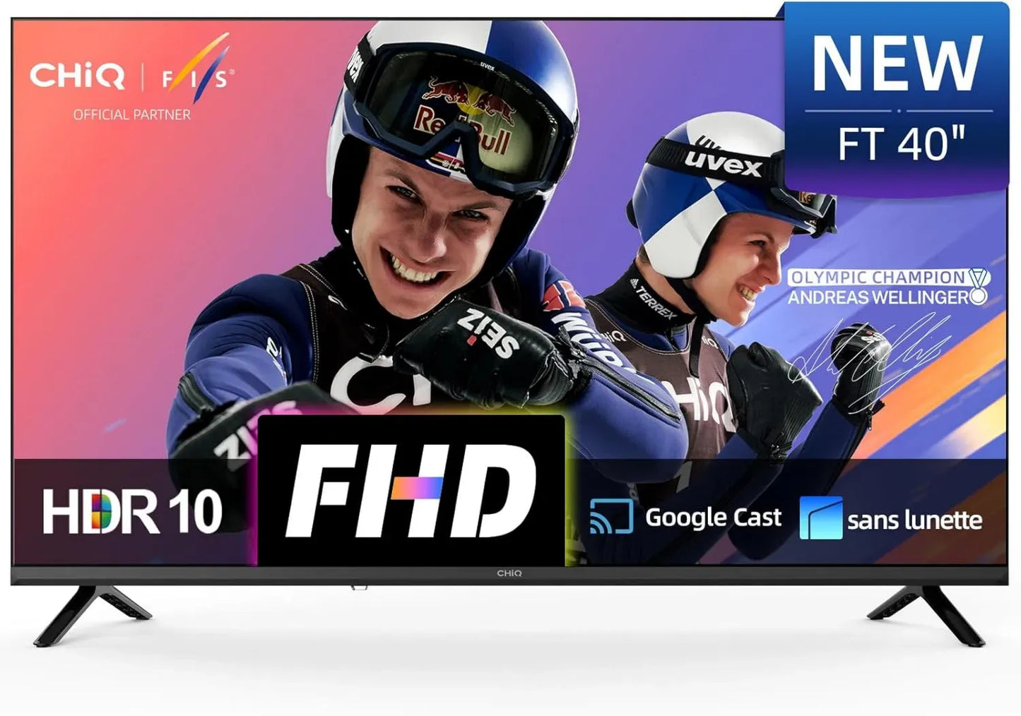 Téléviseur Intelligent CHIQ 40'' Full HD avec HDR10 et Dolby Audio