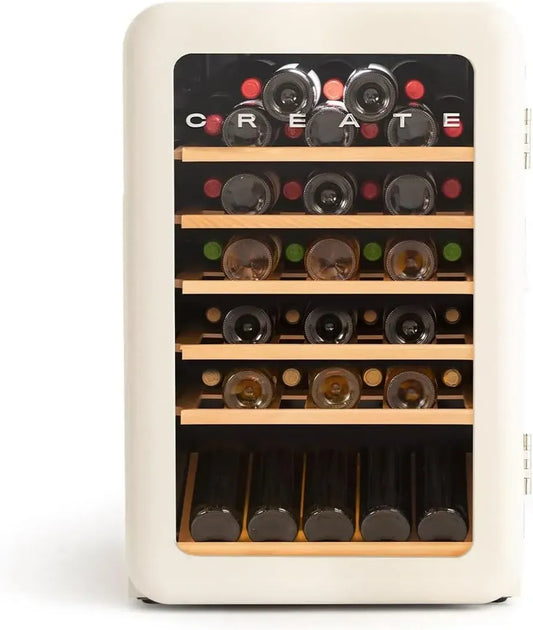 Cave à Vin Électrique 45 Bouteilles 115L - Design Rétro et Élégant