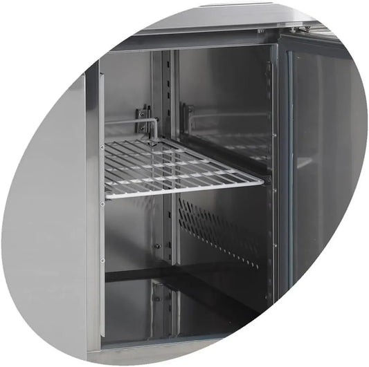 Congélateur professionnel blanc 4 portes 4 clayettes ventilé automatique R290 - TEFCOLD