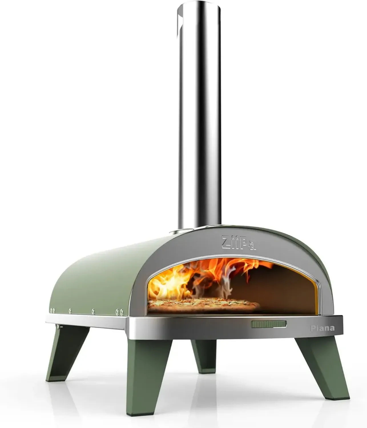 Four à Pizza Piana Ultra Compact à Pellets - Eucalyptus - Chauffage Rapide 450°C - Pierre Réfractaire 31 cm