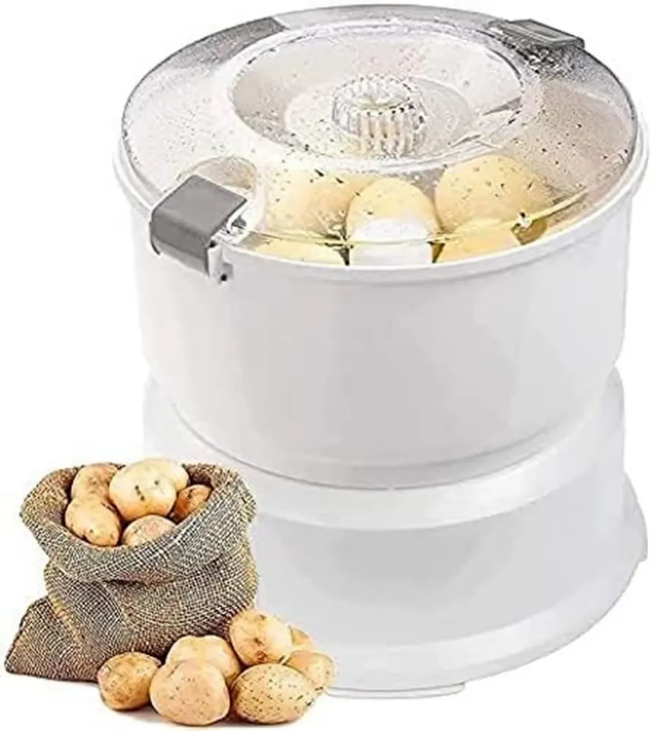Éplucheur électrique multifonction pour pommes de terre - Machine rotative à un bouton pour épluchage rapide et sécurisé