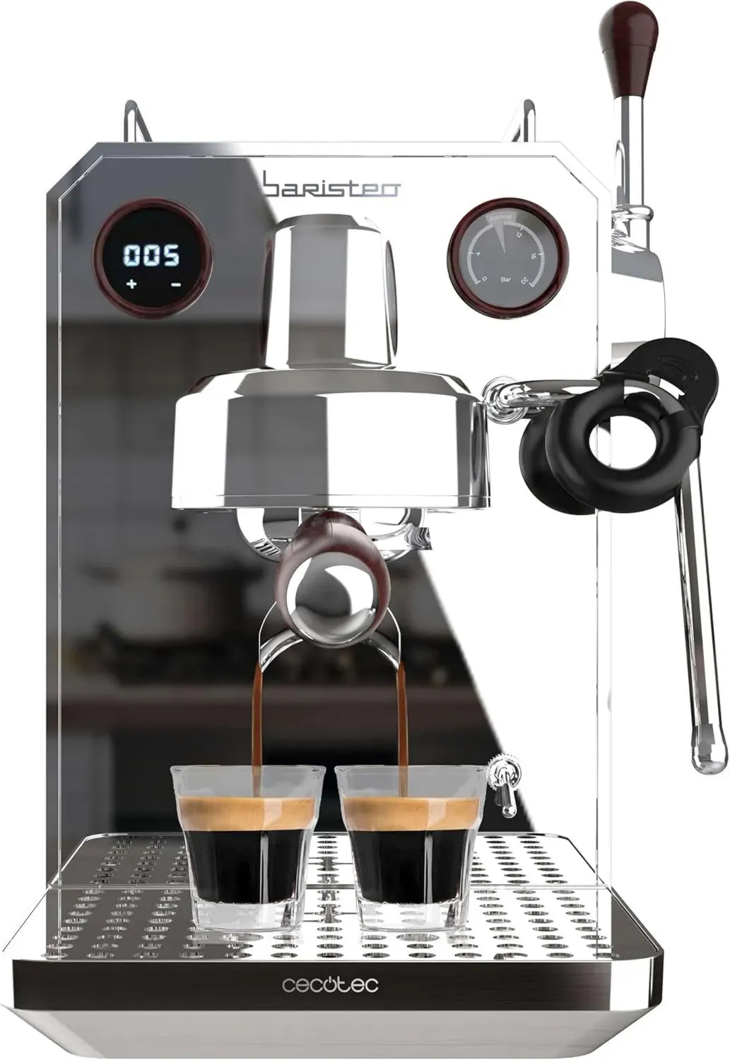 Cafetière Espresso Cecotec Baristeo Intima avec Pré-Infusion et Mousseur Inox 15 Bars