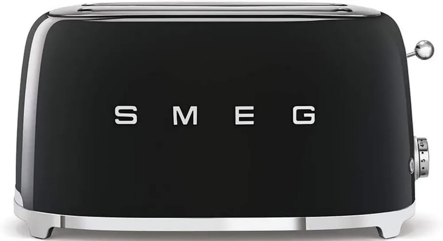 Smeg Grille-pain 4 Tranches, 6 Niveaux, Multifonction, 1500 W, Noir