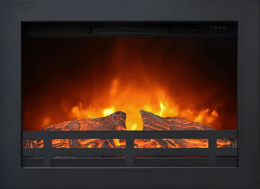 Insert écoénergétique Rubyfires Flandria pour cheminée, 900-1800 W, commande avant robuste
