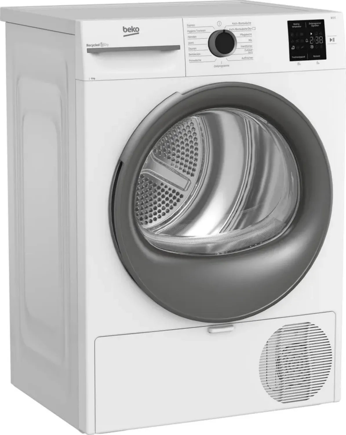 Sèche-linge Beko 8kg à Pompe à Chaleur - Programme Hygiène & Express, Hypoallergénique, 15 Programmes, Blanc