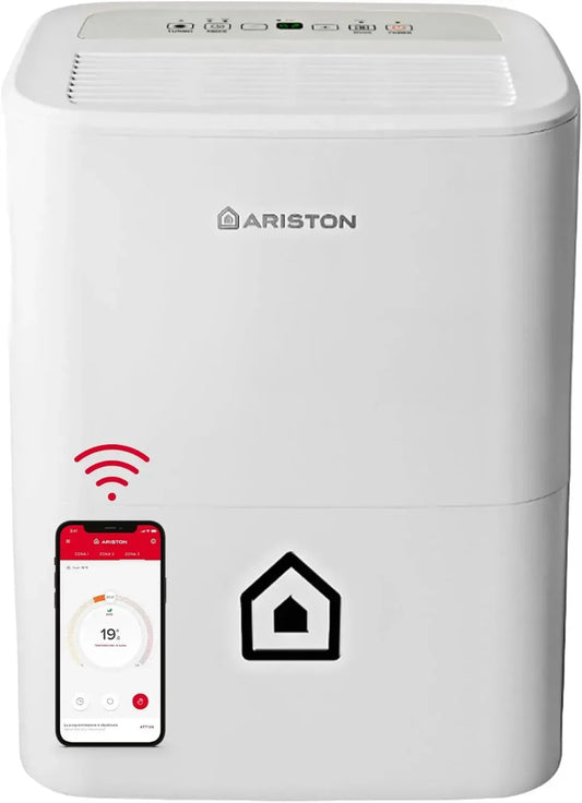 Déshumidificateur Ariston Deos 16S WiFi, 16L, Contrôle Intelligent, Silencieux, Pour Pièces Jusqu'à 44m²