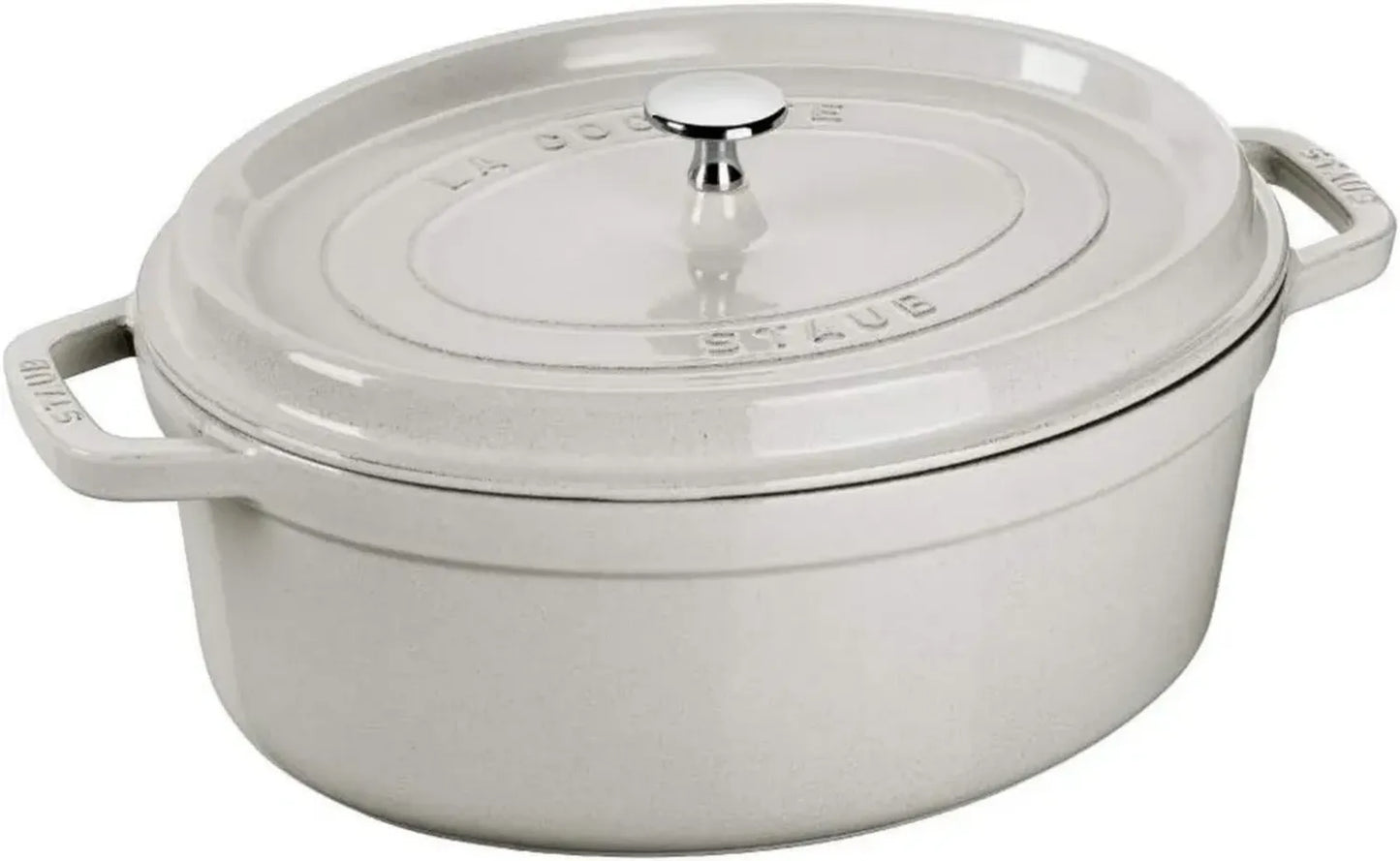 Cocotte Ovale en Fonte 27 cm Truffe Blanche - STAUB