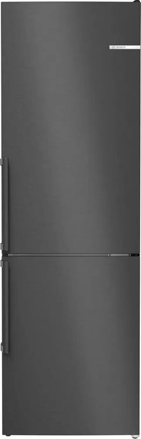 Bosch Série 4 Réfrigérateur Congélateur 319L, Pose Libre, Acier Brossé Noir, Technologie No Frost