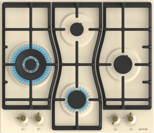 Cuisinière à gaz Gorenje Classico en ivoire - Modèle GW6D42CLI