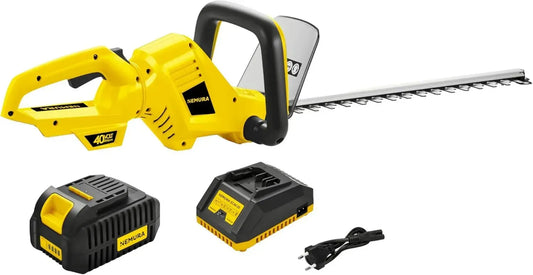 Taille-Haie Électrique 40V Nemura avec Batterie 2Ah et Moteur Brushless - Coupe 56cm - Chargeur Inclus - Sans Fil et Ergonomique