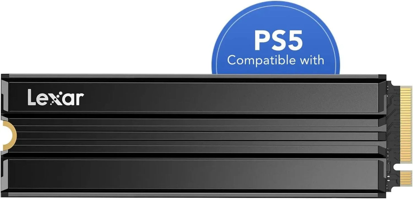 SSD Interne Lexar NM790 4To avec Dissipateur, M.2 2280 PCIe Gen4x4 NVMe 1.4, 7400 Mo/s en Lecture, 6500 Mo/s en Écriture, Compatible PS5 et PC