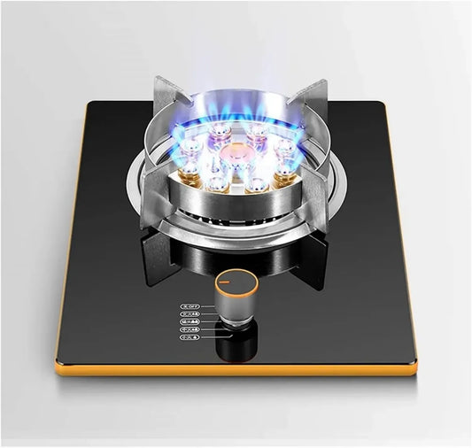 Plaque de Cuisson à Gaz Intégrée 32cm, 7.0kW, Brûleur Unique avec Verre Trempé et Sécurité FFD