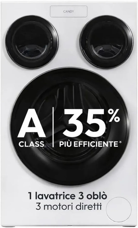 Machine à laver Candy MultiWash 10+2kg, 1400 tr/min, moteur Direct Drive, AI intelligente, hygiène UV, blanche