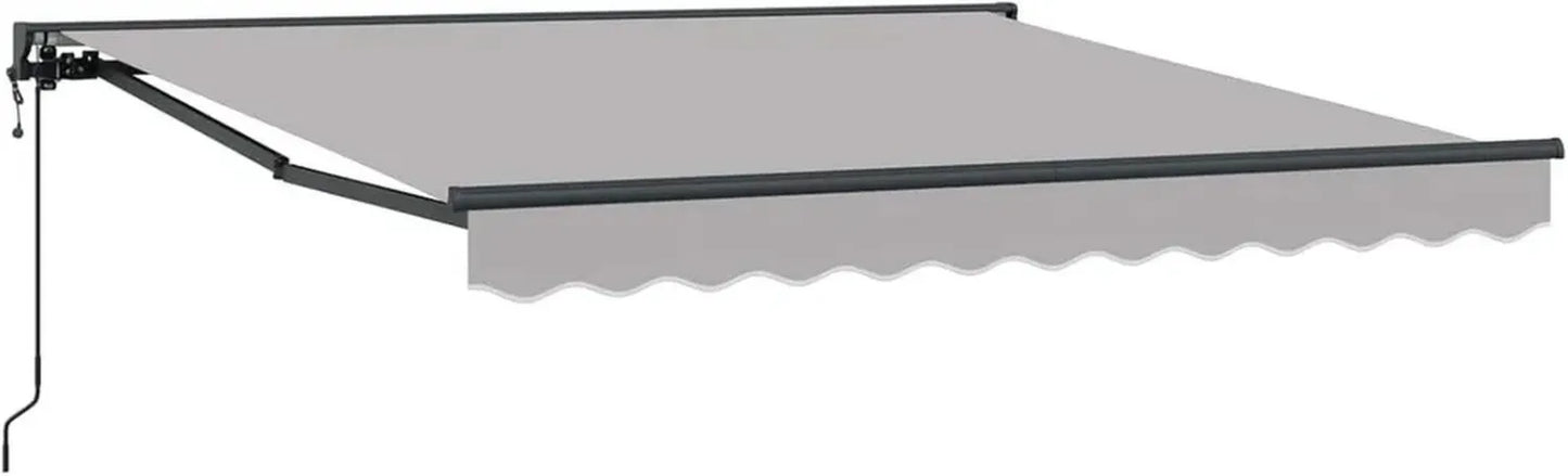 Auvent Électrique 300 x 250 cm en Aluminium Gris Clair, Résistant aux Intempéries