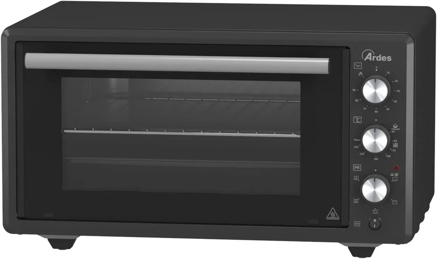 Mini-Four Électrique Professionnel 45L ARDES avec Tournebroche, Compact et Multifonction pour Cuisine