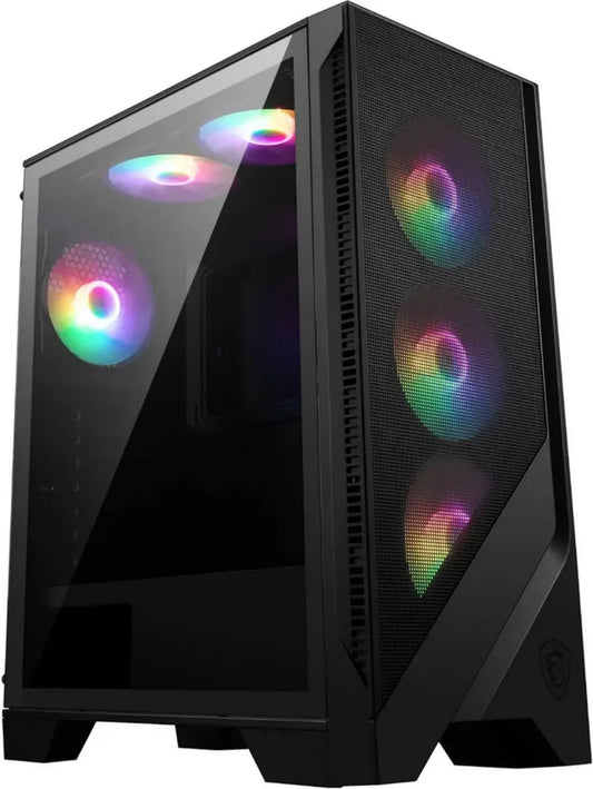 MSI MAG Forge 120A Boîtier PC Moyen Tour, Flux d'Air Optimisé, Verre Trempé, 6 Ventilateurs RGB 120mm, Façade Mesh, Filtre Anti-Poussière, USB 3.2 Gen 1