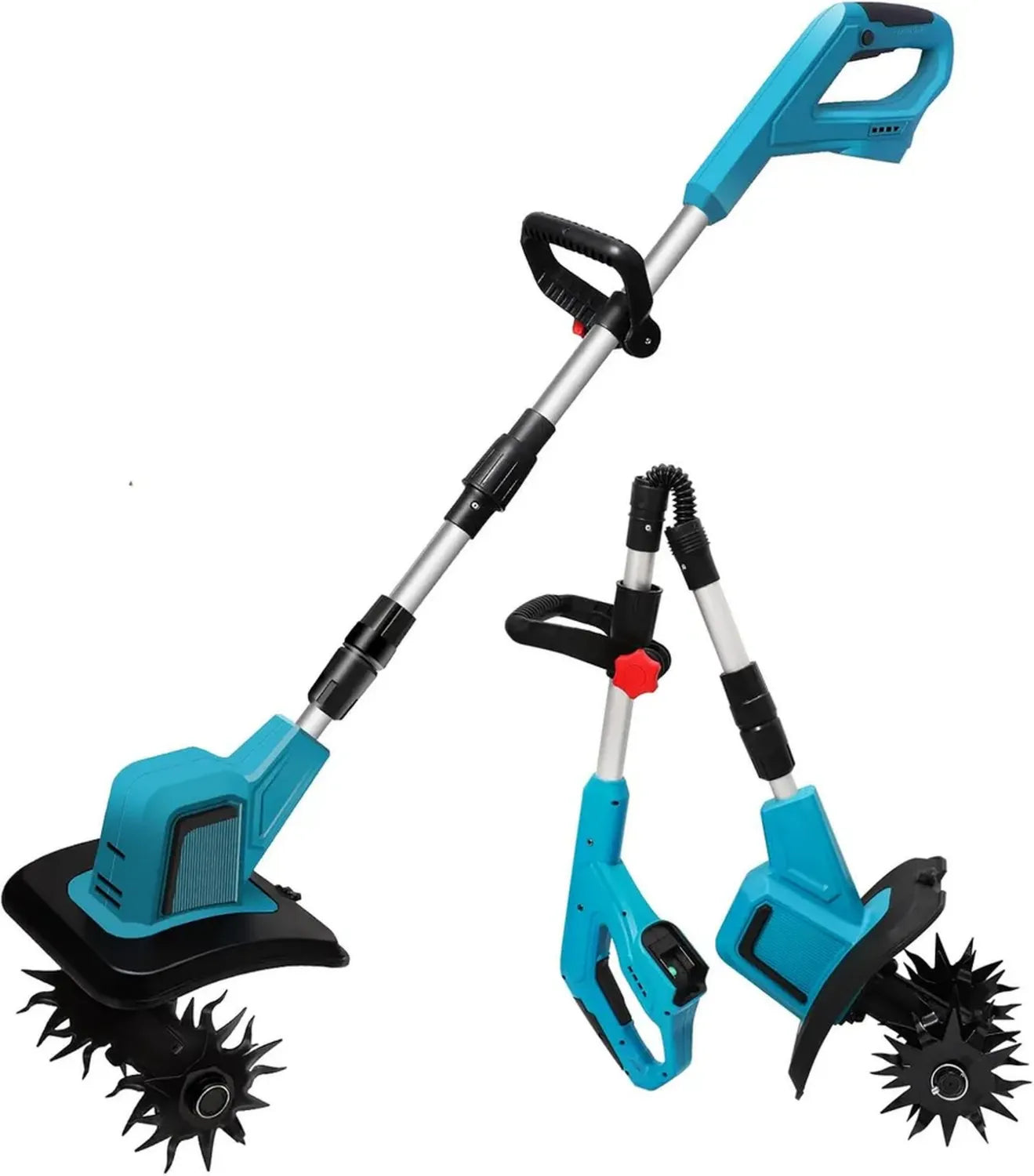Motobineuse sans fil 18V 550W pour Batterie Makita, Largeur 20 cm, Profondeur 15 cm, Sans Balais, Portable et Pliable