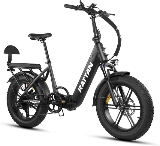 Vélo Électrique Pliable Adulte Rattan Ultra Pro, Batterie 48V Amovible, Autonomie Max 195 km, 2 Places, Freins Hydrauliques