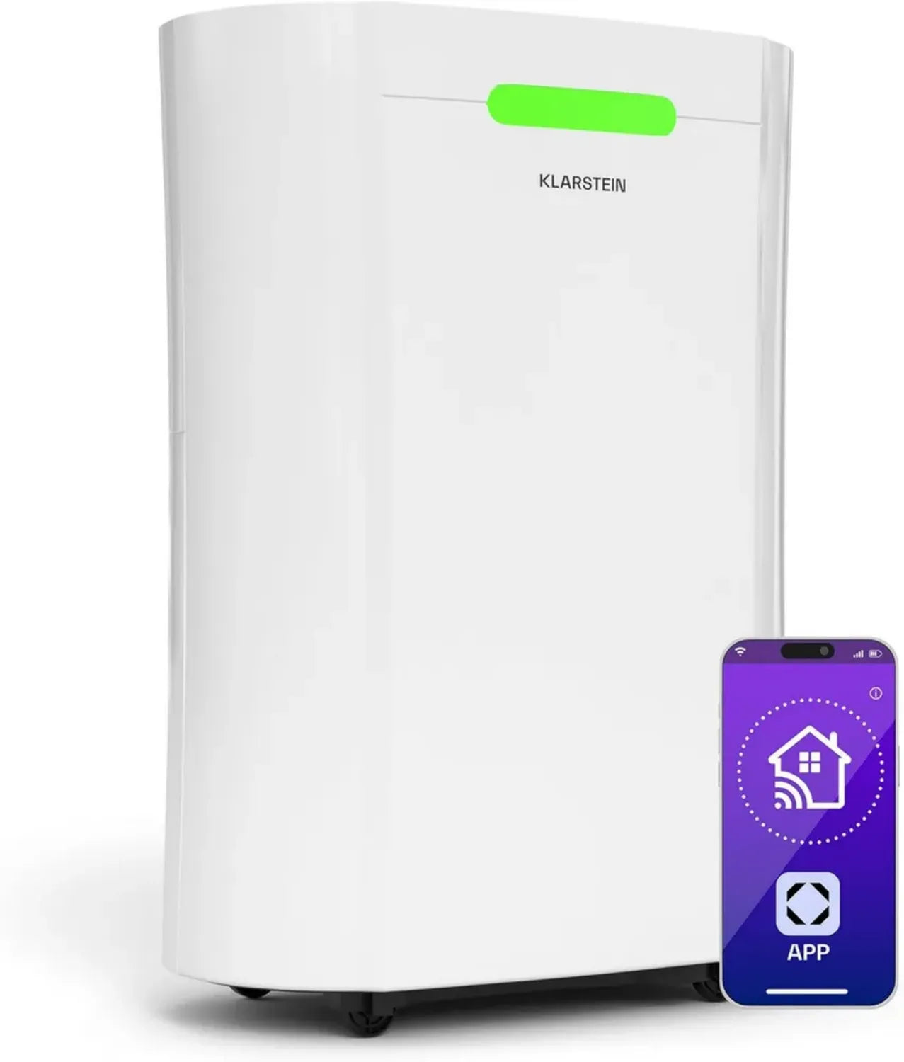 Déshumidificateur Intelligent 12L Klarstein AeroDry Smart, WiFi & Alexa, Blanc