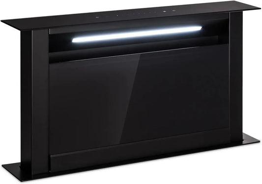 Klarstein Downdraft Hotte Rétractable 90 cm - 714 m³/h, 8 Modes, LED, Minuterie, Noire, Silencieuse