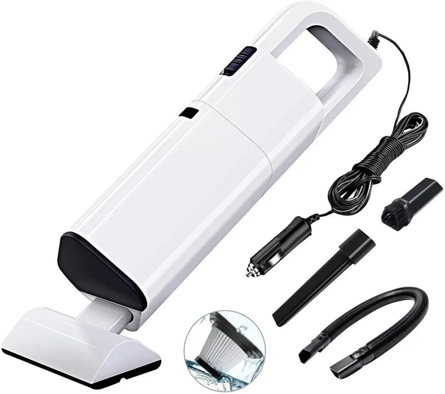 Aspirateur Cyclonique Léger avec Filtre en Acier Inoxydable et 4 Accessoires - Utilisation Sec et Humide