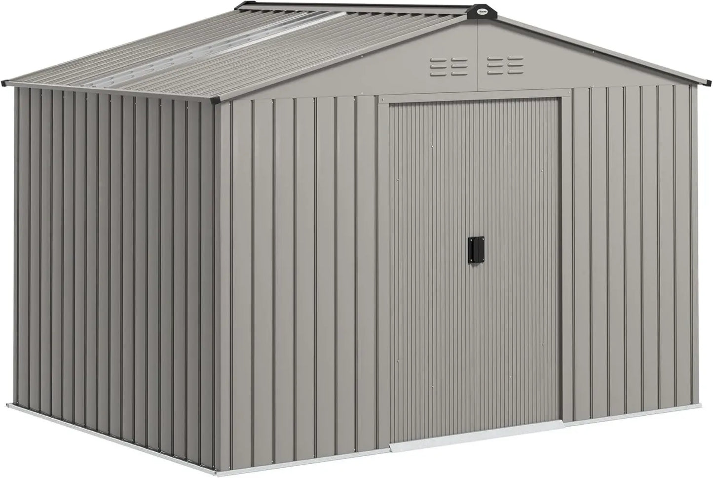 Abri de Jardin XXL en Acier Galvanisé avec Portes Coulissantes et Aérations