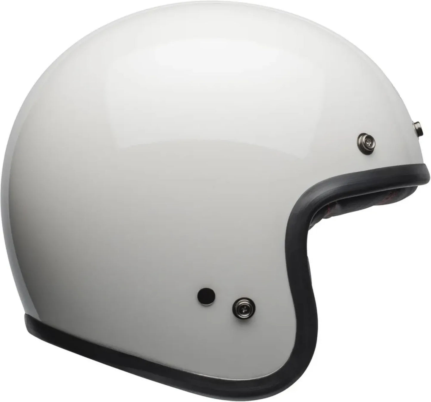 Casque Moto Vintage Bell Custom 500 Solid - Homologué ECE 22.06 - Fibre de Verre avec Doublure Amovible