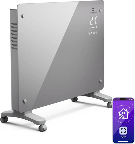 Klarstein Bansin Crystal - Radiateur Convecteur Intelligent 1500 W, LED, Application Mobile