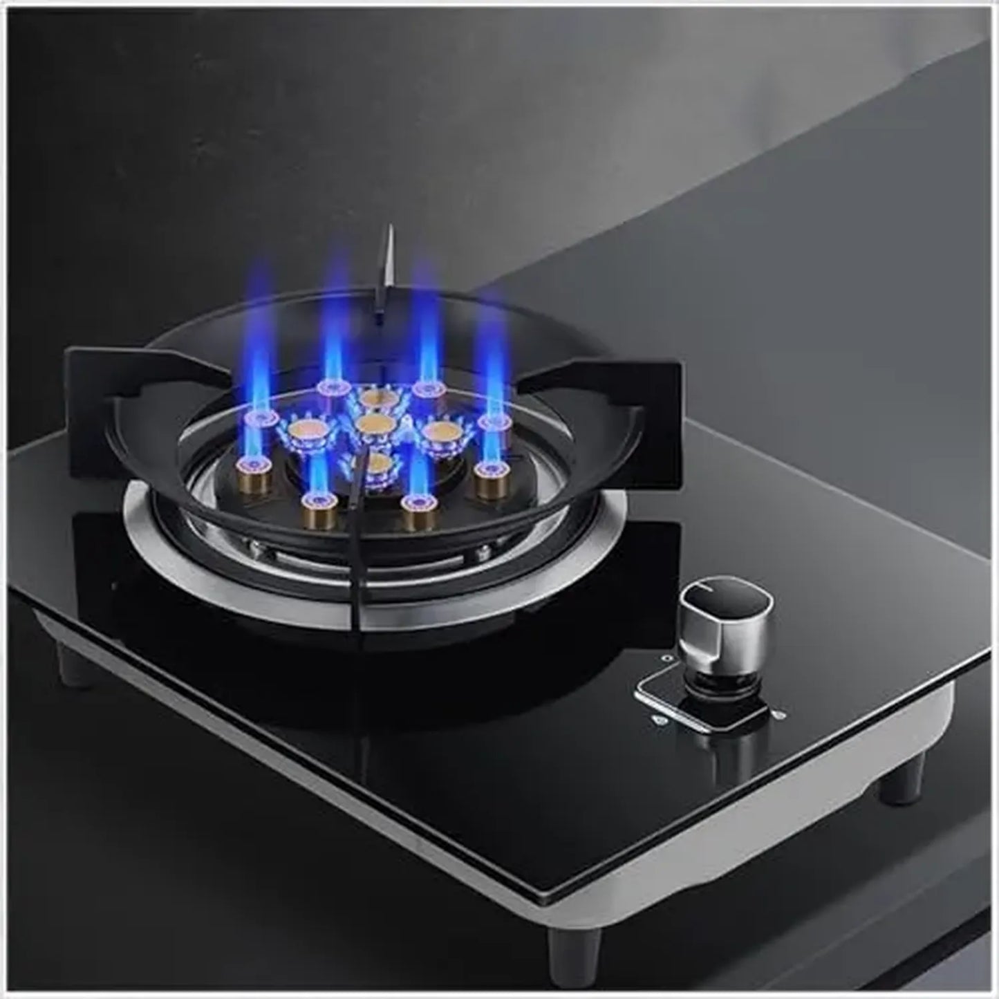 Cuisinière à gaz portable avec brûleur unique pour intérieur et extérieur, verre trempé résistant – Idéale pour camping et caravanes